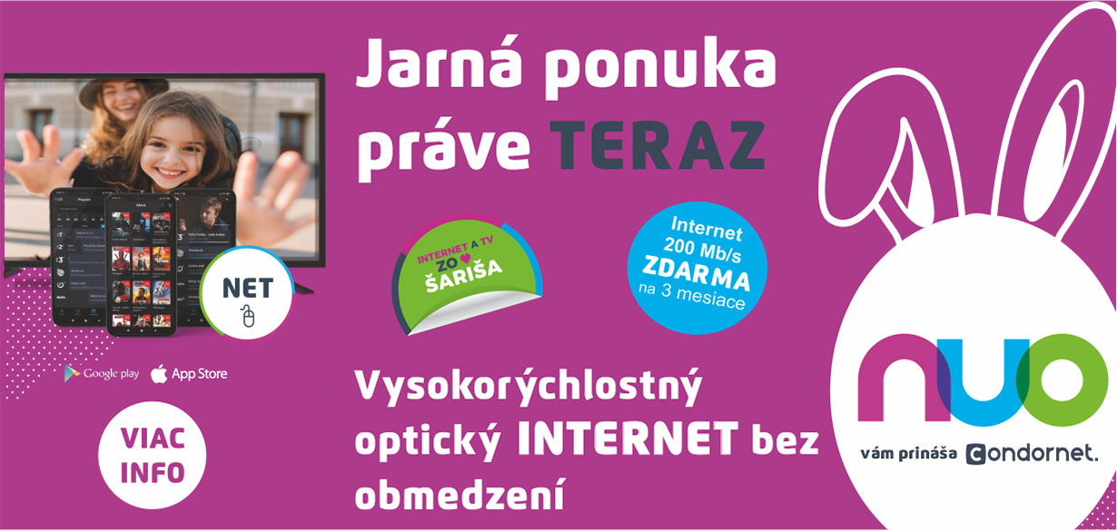 INTERNET 200 Mbit/s na prvé 3 mesiace ZADARMO a bez VIAZANOSTI